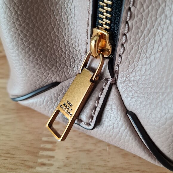 Marc Jacobs The Editor Leather Satchel Mauve Blush Taupe Bowler Crossbody - Picture 8 of 15